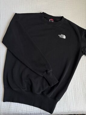 The North Face Black Crew Sweatshirt with White Logo